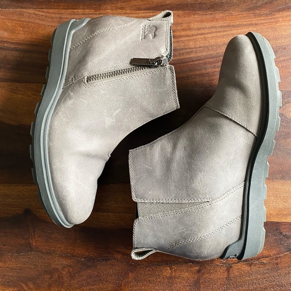 Sorel Evie II Gray Side Zip Chelsea Boots Ankle Booties Shoes Women's Size 8.5 - Picture 5 of 9
